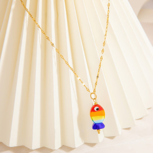 Colliers Avec Pendentif Poisson Couleur Or h5 Image5