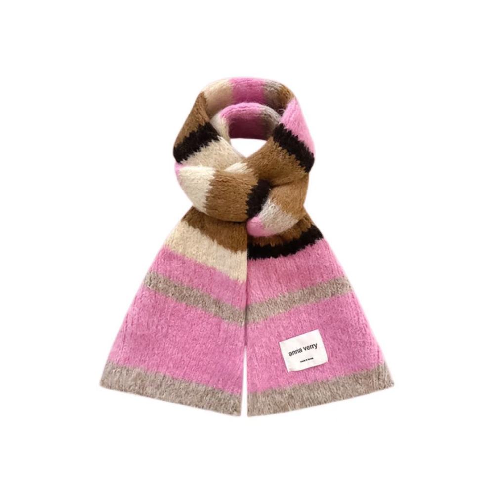 Écharpe D'Hiver À Rayures Douces (1 Pièce) 