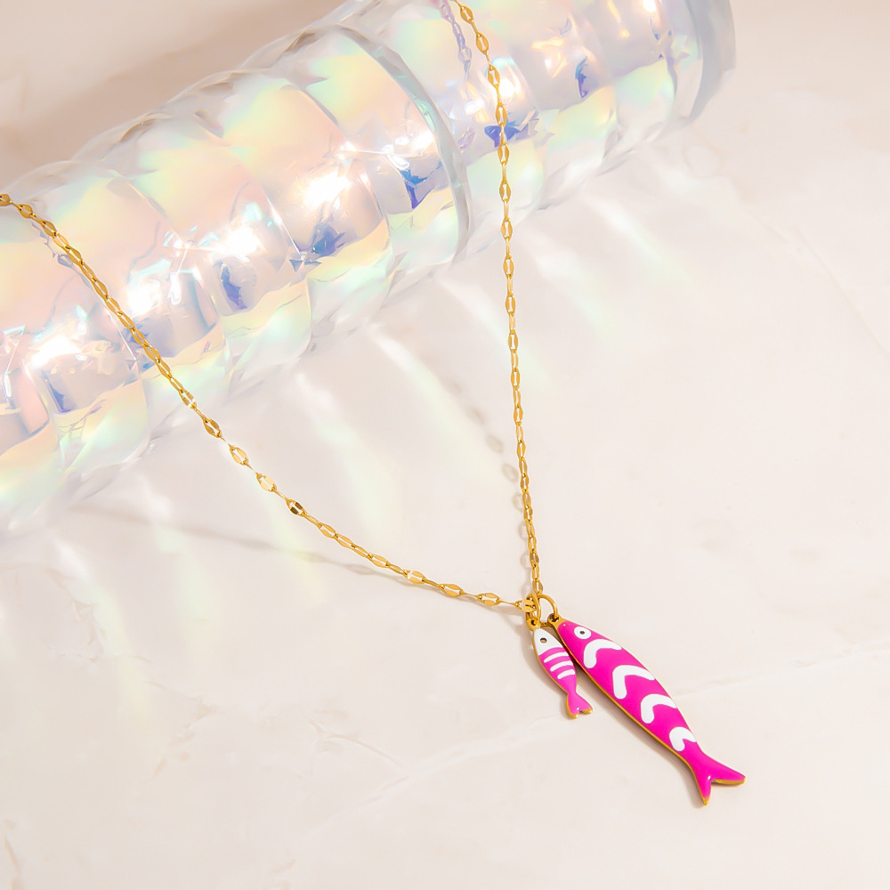 Colliers Avec Pendentif Poisson Couleur Or Image4