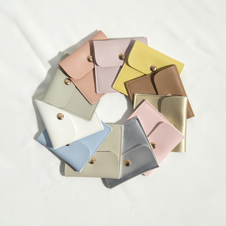 Pochette À Bijoux Souple En Pu De Couleur Unie Avec Couvercle À Rabat (1 Pièce)