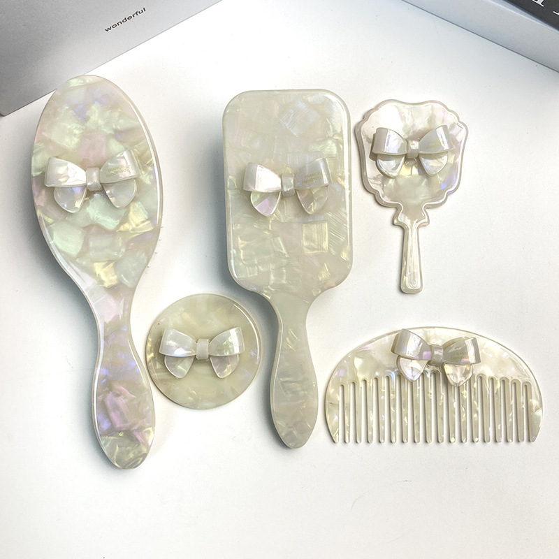 Brosse À Cheveux Coussin En Acétate Et Miroir (1 Pièce) Image2