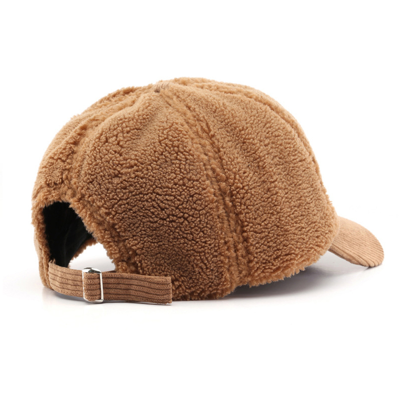 1 Casquette De Baseball Décontractée En Peluche De Couleur Unie h5Image6