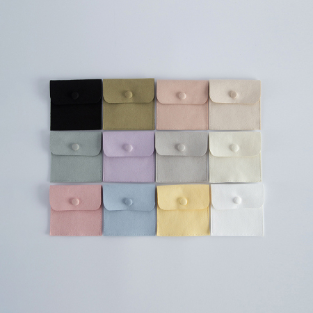 Pochette à bijoux unie à rabat (1 pièce) 2