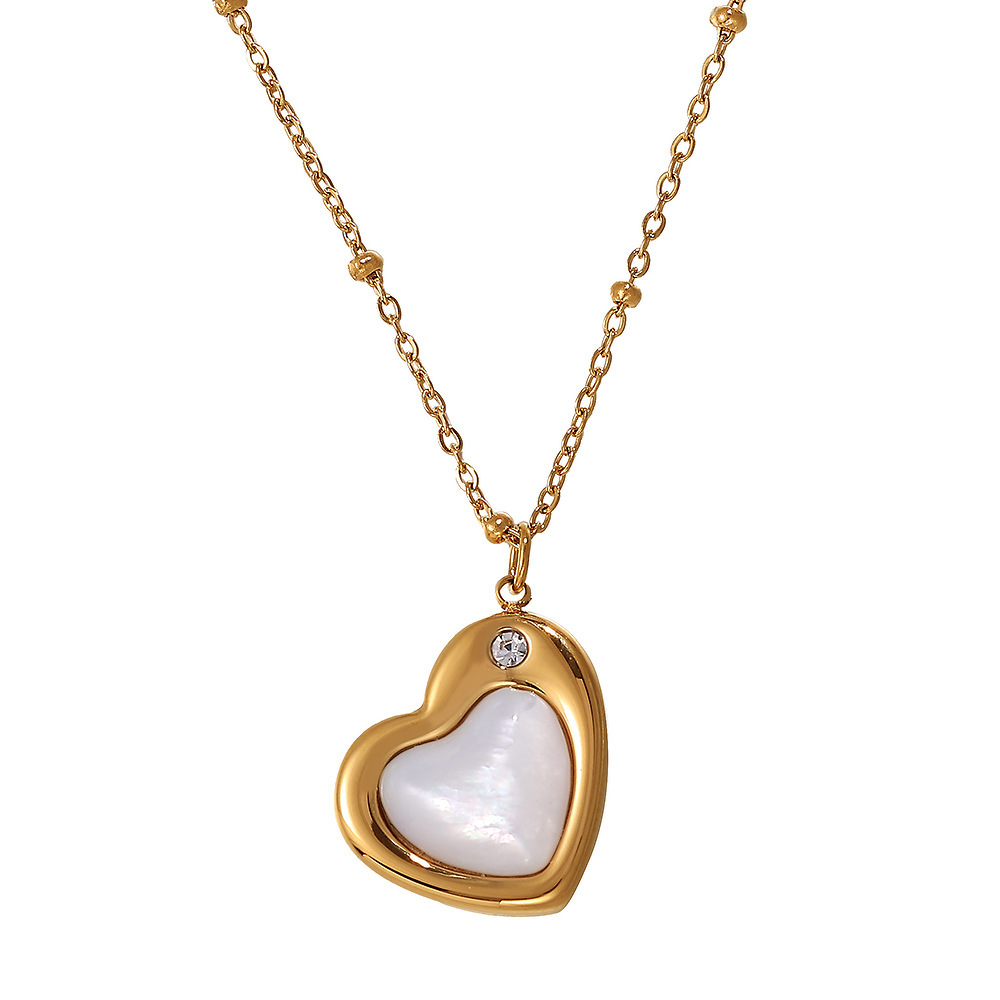 Colliers Pendentifs Daily Heart En Acier Inoxydable Étanche Couleur Or