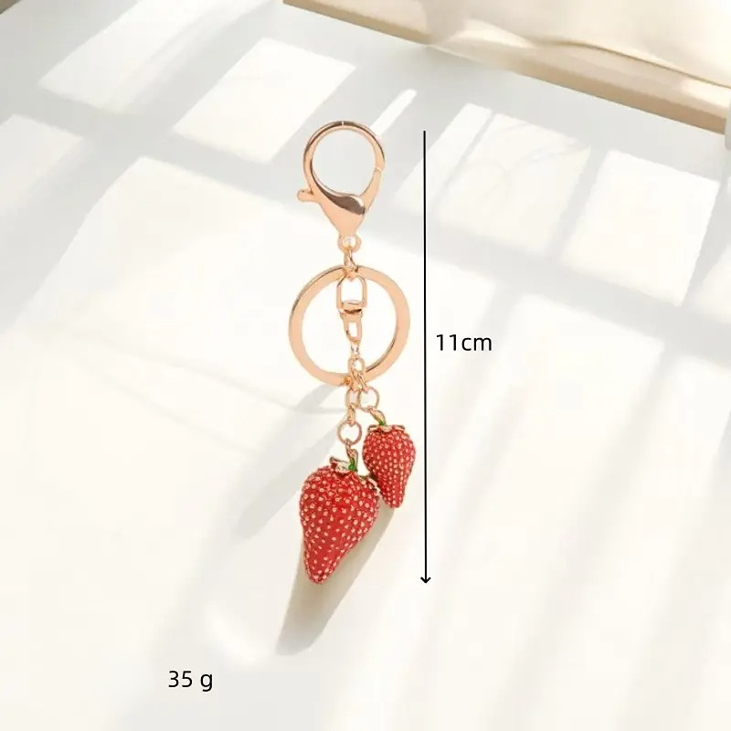 1 Porte-Clés En Alliage Fraise Image2