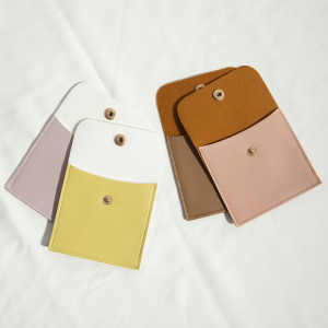 Pochette À Bijoux Souple En Pu De Couleur Unie Avec Couvercle À Rabat (1 Pièce) h5 Image4