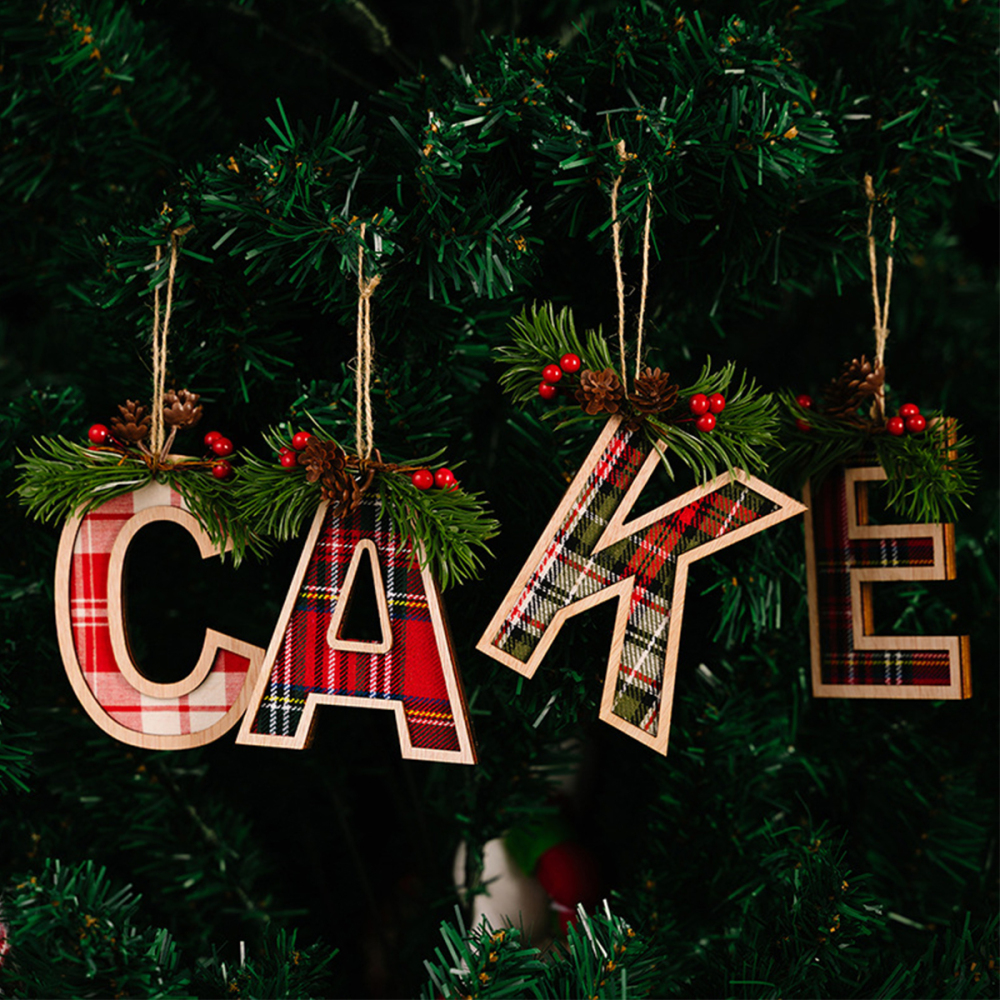 Pendentif Lettre Pour Sapin De Noël À Faire Soi-Même, 1 Pièce Image3