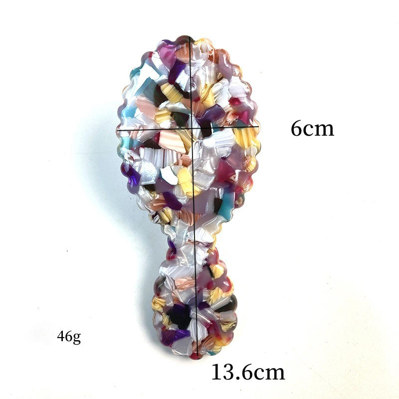Brosse À Cheveux Coussin En Acétate De Perle (1 Pièce) h5Image3