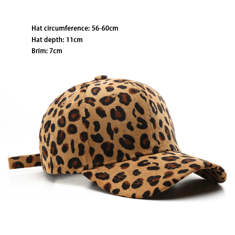 Casquette De Baseball À Imprimé Léopard 1 Pièce