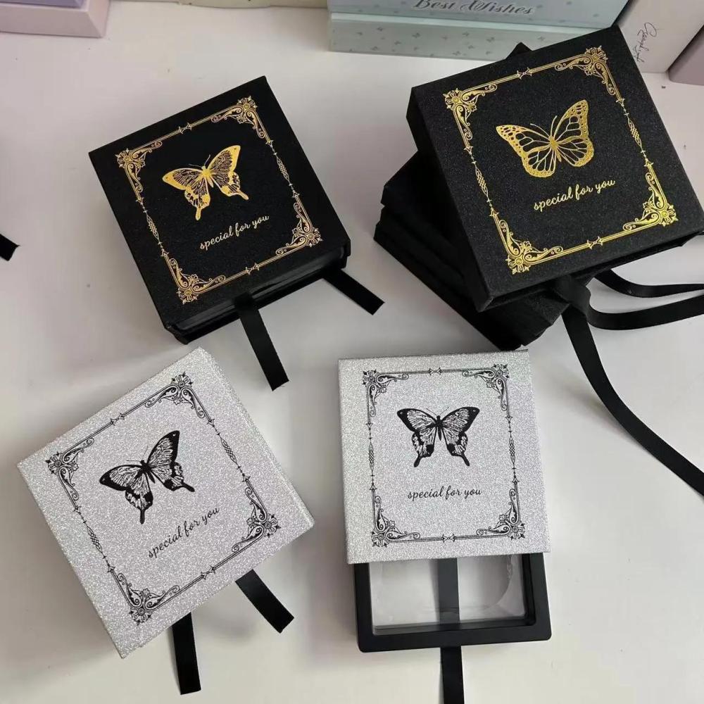 Boîte À Bijoux En Papier Papillon, Logos Personnalisés Disponibles Image4