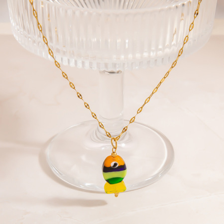 Colliers avec pendentif poisson couleur or 2