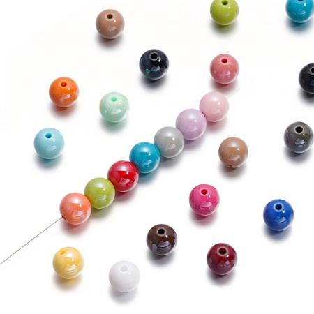 Perles acryliques polychromes unies à faire soi-même 2
