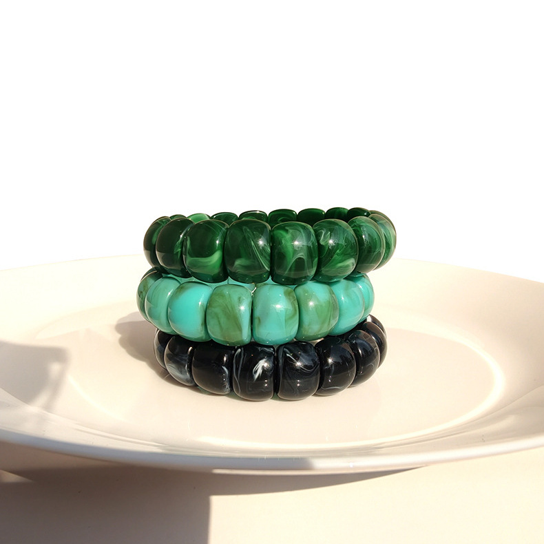 Bracelets Pour Femmes En Acrylique, Imprimé Léopard Uni, Couleurs Mélangées, Style Décontracté, Collection Simple Series Image3