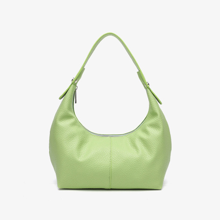 Sacoche de bras pour femme en PU uni froncé de style minimaliste 2