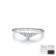 couleur argent/Taille de bague 6/0.10Ct x1 