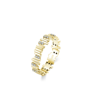 Bagues Pour Femmes En Argent Sterling 925, Plaquées Rhodium, Avec Zircon, Forme Irrégulière, Style Patchwork, Collection Simple Series Daily. h5 Image2