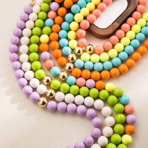 Colliers De Perles En Plastique De Couleur Assortie Pour Femmes, Collection Simple Series Sweet Beads h5 Image2