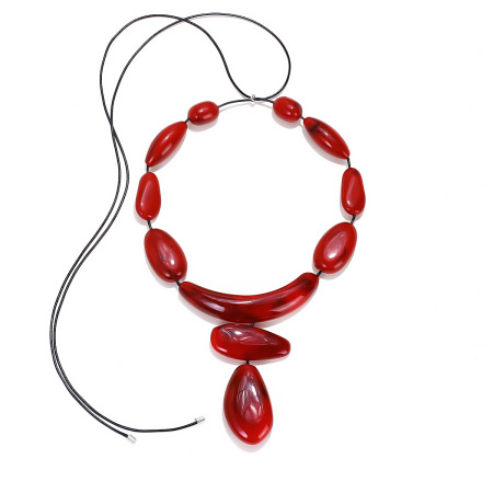 Colliers de perles en résine pour femmes, collection Simple Series, forme irrégulière et décontractée