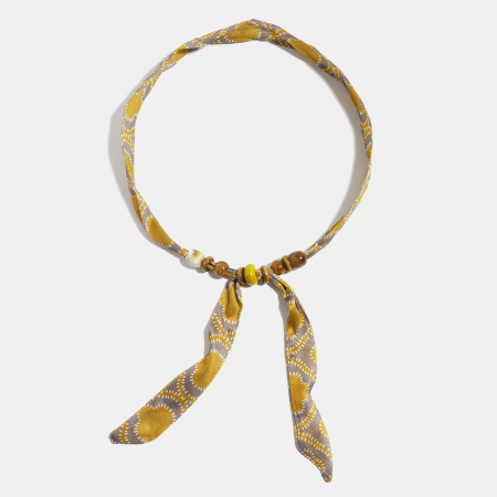 Colliers en tissu à perles et fleurs, collection Simple Series Casual