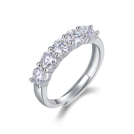 Bagues minimalistes classiques en moissanite S925 pour femmes 2