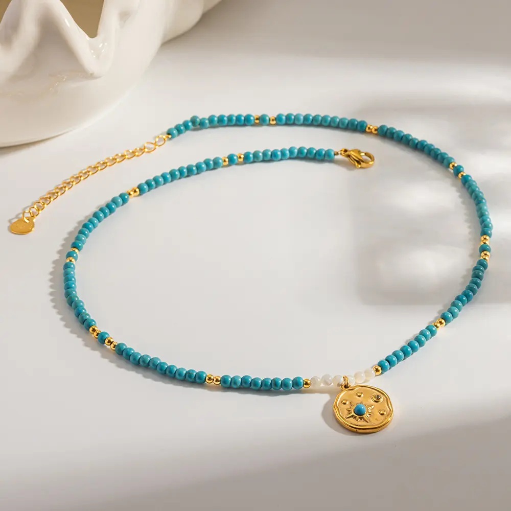 Colliers De Perles Pour Femmes, Collection Ethnique Bohème, Étoile, Pierres Naturelles Image4