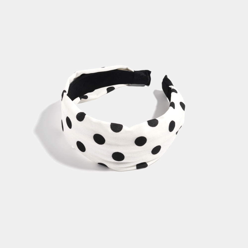 Bandeaux À Cheveux En Tissu À Pois Rétro De La Série Classique Image2