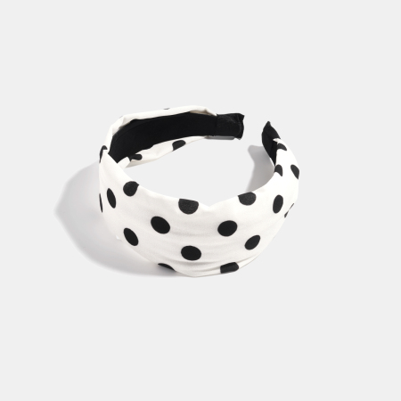 Bandeaux à cheveux en tissu à pois rétro de la série classique 2