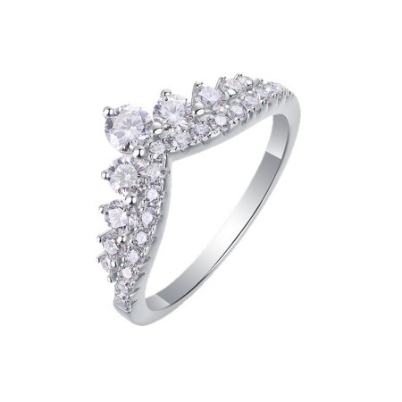 Bagues en moissanite S925 pour femmes, collection Elegant Crown de la Luxueuse Série