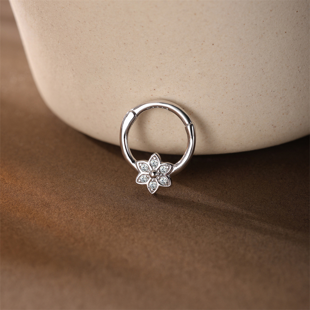 Boucles D'Oreilles Pour Femme En Moissanite S925 Plaqué Platine, Forme Ronde Simple Et Luxueuse, Ornées De Pierres Précieuses. h5Image3