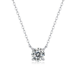 Colliers Pour Femmes En Moissanite Plaquée Platine S925, Forme Géométrique Élégante Et Luxueuse h5 