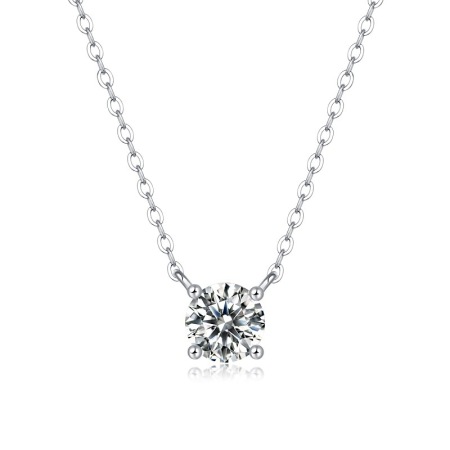 Colliers pour femmes en moissanite plaquée platine S925, forme géométrique élégante et luxueuse