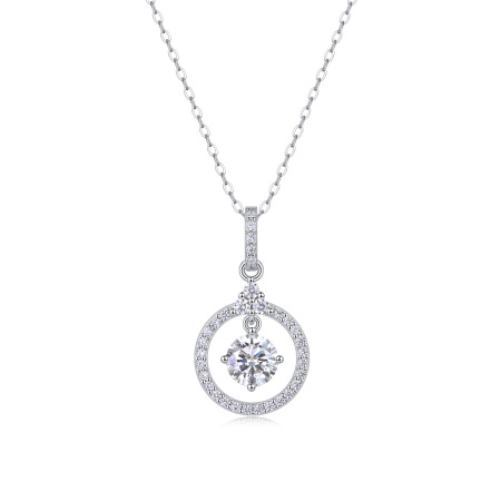 Colliers pour femmes en moissanite S925, forme géométrique élégante et luxueuse