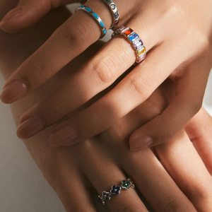 Bagues Pour Femmes En Argent Sterling 925, Plaquées Rhodium, Avec Zircon Et Motif Trèfle Et Cœur, Style Romantique. h5 Image5
