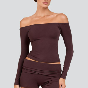Vêtement De Yoga Asymétrique À Une Épaule, Couleur Unie, À Rebond Élevé h5 Image4