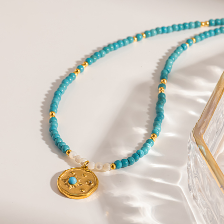 Colliers de perles pour femmes, collection ethnique bohème, étoile, pierres naturelles