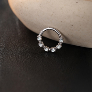 Boucles D'Oreilles En Moissanite Pour Femme, Série Simple Classic Circle, Plaquées Platine S925. h5 Image4