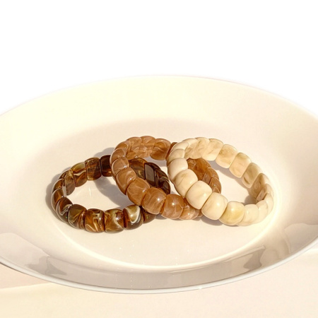 Bracelets pour femmes en acrylique, imprimé léopard uni, couleurs mélangées, style décontracté, collection Simple Series 2
