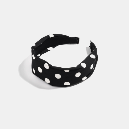 Bandeaux à cheveux en tissu à pois rétro de la série classique
