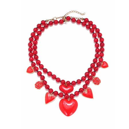 Colliers de perles en alliage pour femmes, collection Simple Sweet Heart