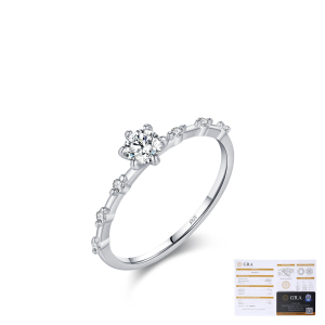 Bagues Pour Femmes En Moissanite Plaquées Rhodium S925, Élégantes Et De La Collection Simple Series h5 