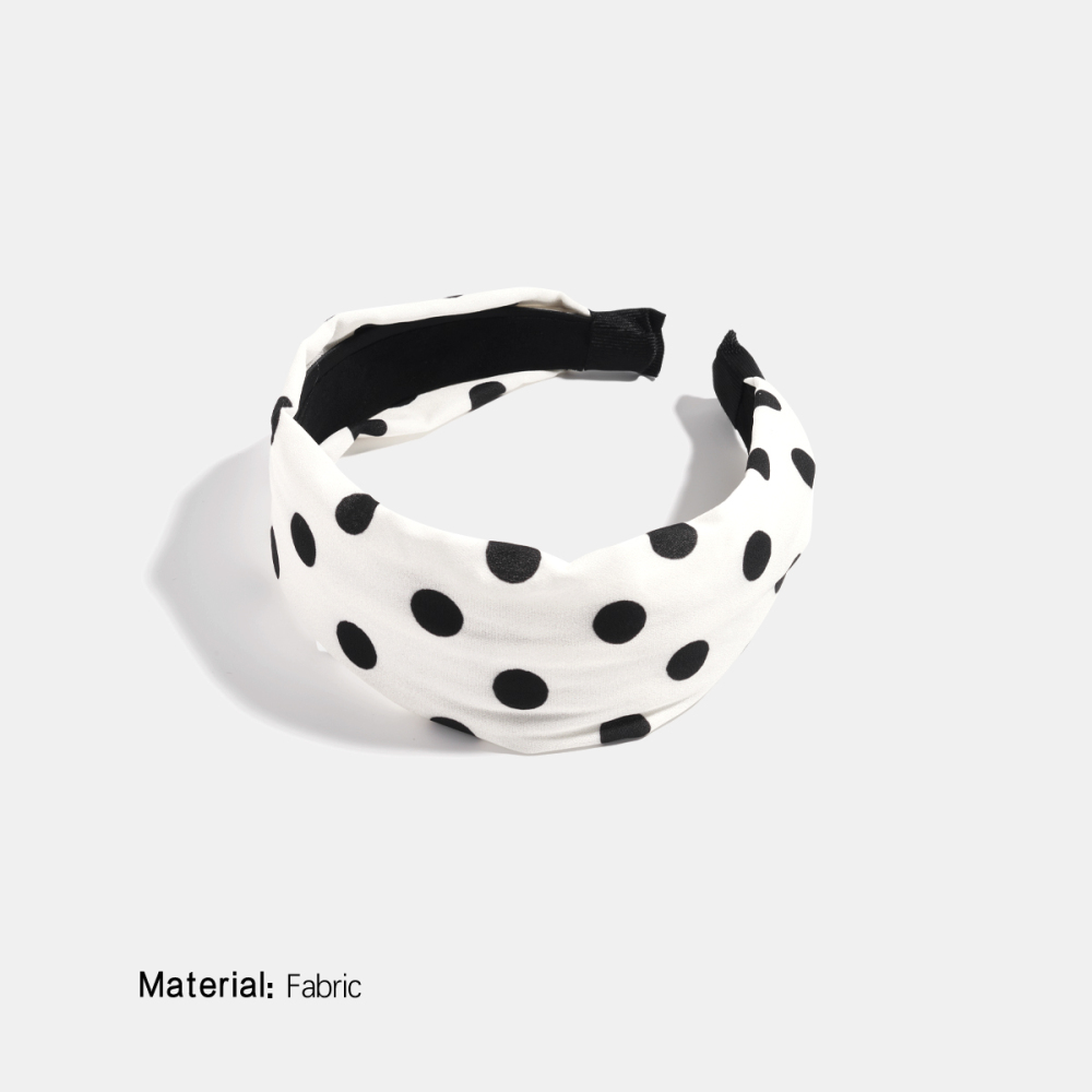 Bandeaux À Cheveux En Tissu À Pois Rétro De La Série Classique