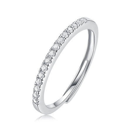 Bagues minimalistes classiques en moissanite S925 pour femmes