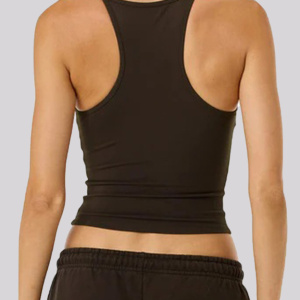 Haut De Yoga Sportif Pour Femme, Couleur Unie, À Rebond Élevé h5 Image3