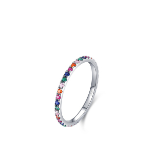 Bagues De Couleur Pour Femmes En Argent Sterling 925 Plaqué Rhodium, Collection Luxe Sweet Mixed Color, h5