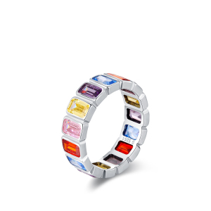 Bagues Pour Femmes En Argent Sterling 925, Plaquées Rhodium, Avec Zircon Et Motif Trèfle Et Cœur, Style Romantique. h5