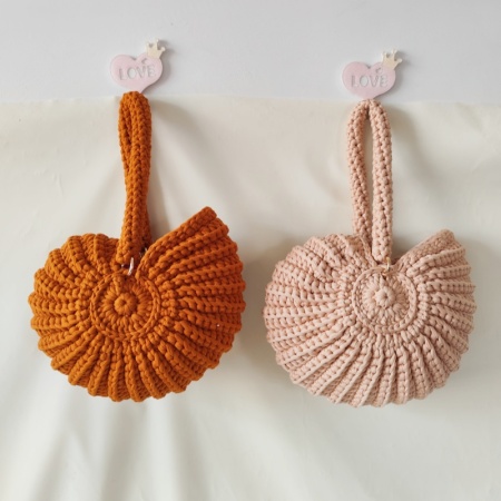 Sacs à main pour femmes style vacances, couleur unie, en corde tressée et coquillage 2