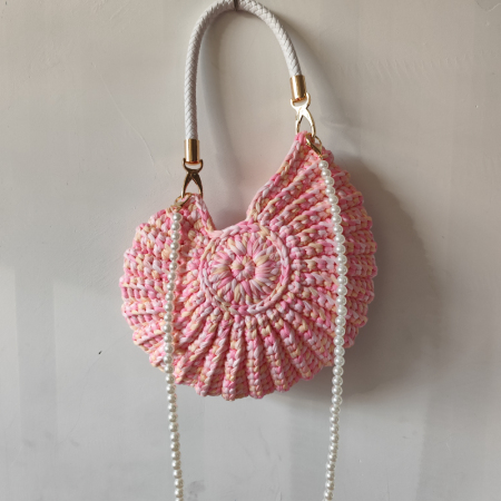 Sacs à main pour femmes en corde tressée de coquillages multicolores style vacances