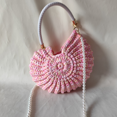Sacs à main pour femmes en corde tressée de coquillages multicolores style vacances 2