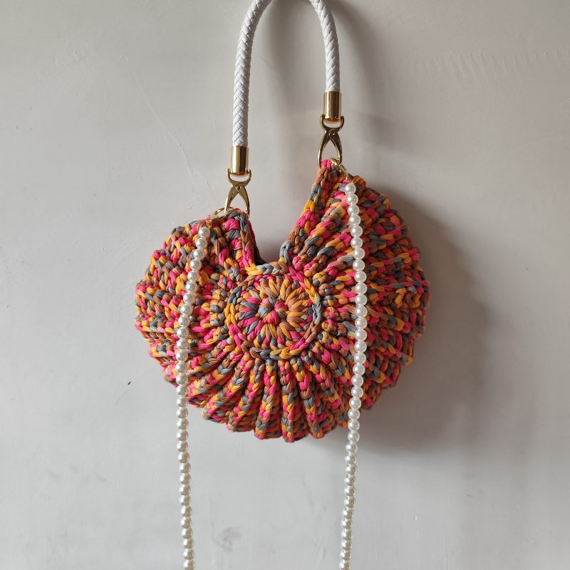 Sacs À Main Pour Femmes En Corde Tressée De Coquillages Multicolores Style Vacances 