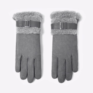 1 Paire De Gants D'Hiver Élégants En Daim Épais h5